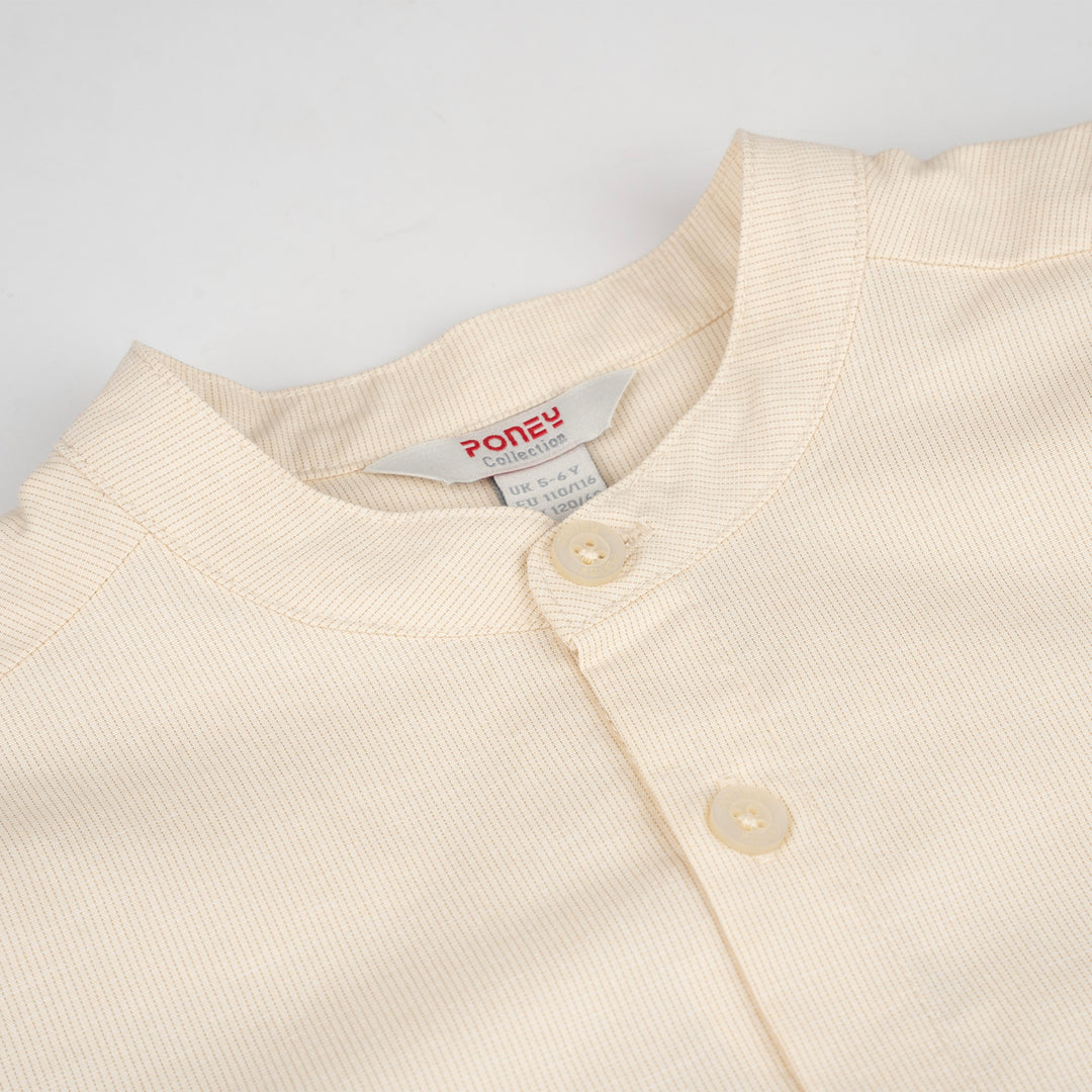 Poney Boys Cream Vanilla Ice Long Sleeve Shirt