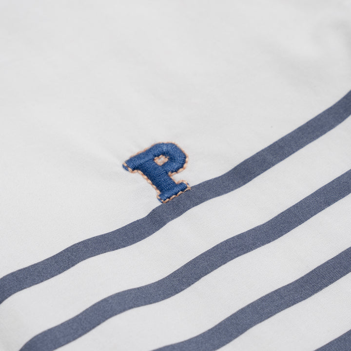 Poney Two Tone Colour Striped Short Sleeve Shirt
