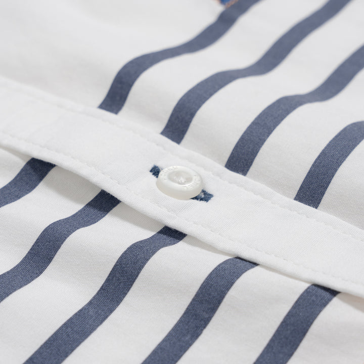 Poney Two Tone Colour Striped Short Sleeve Shirt