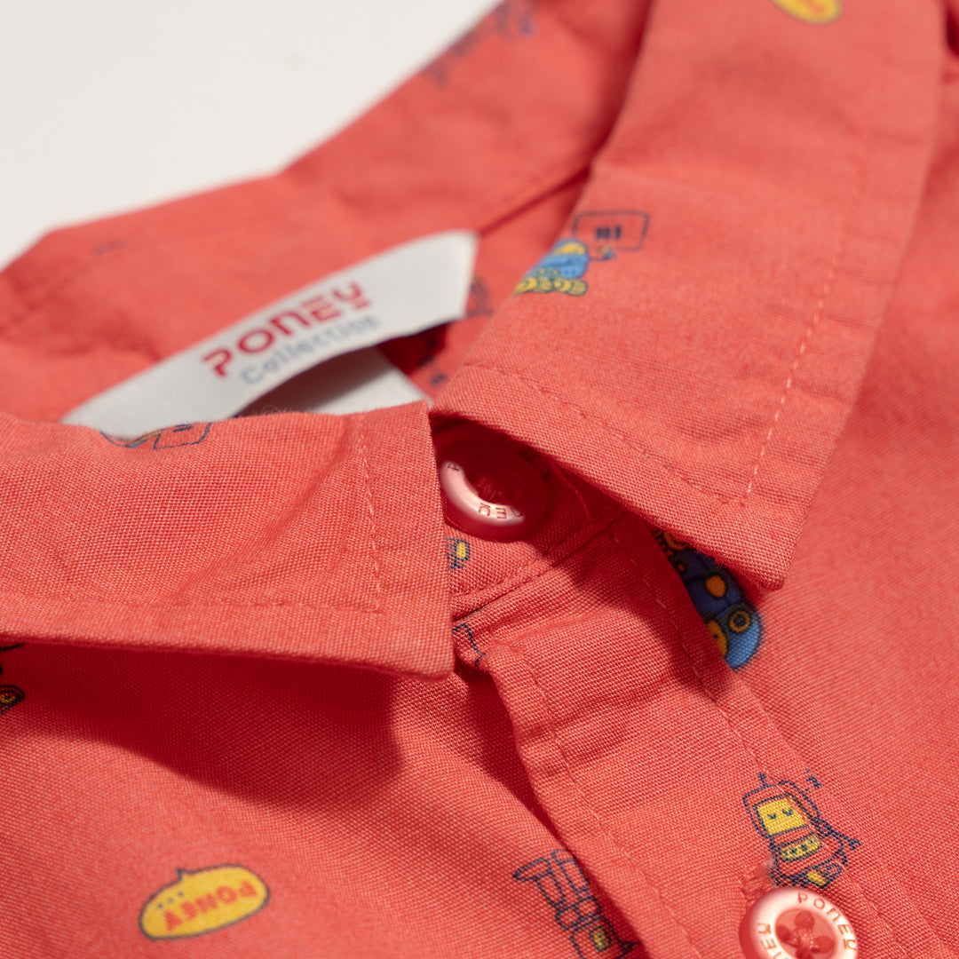 Poney Jayden's Favourite Robot Short Sleeve Shirt