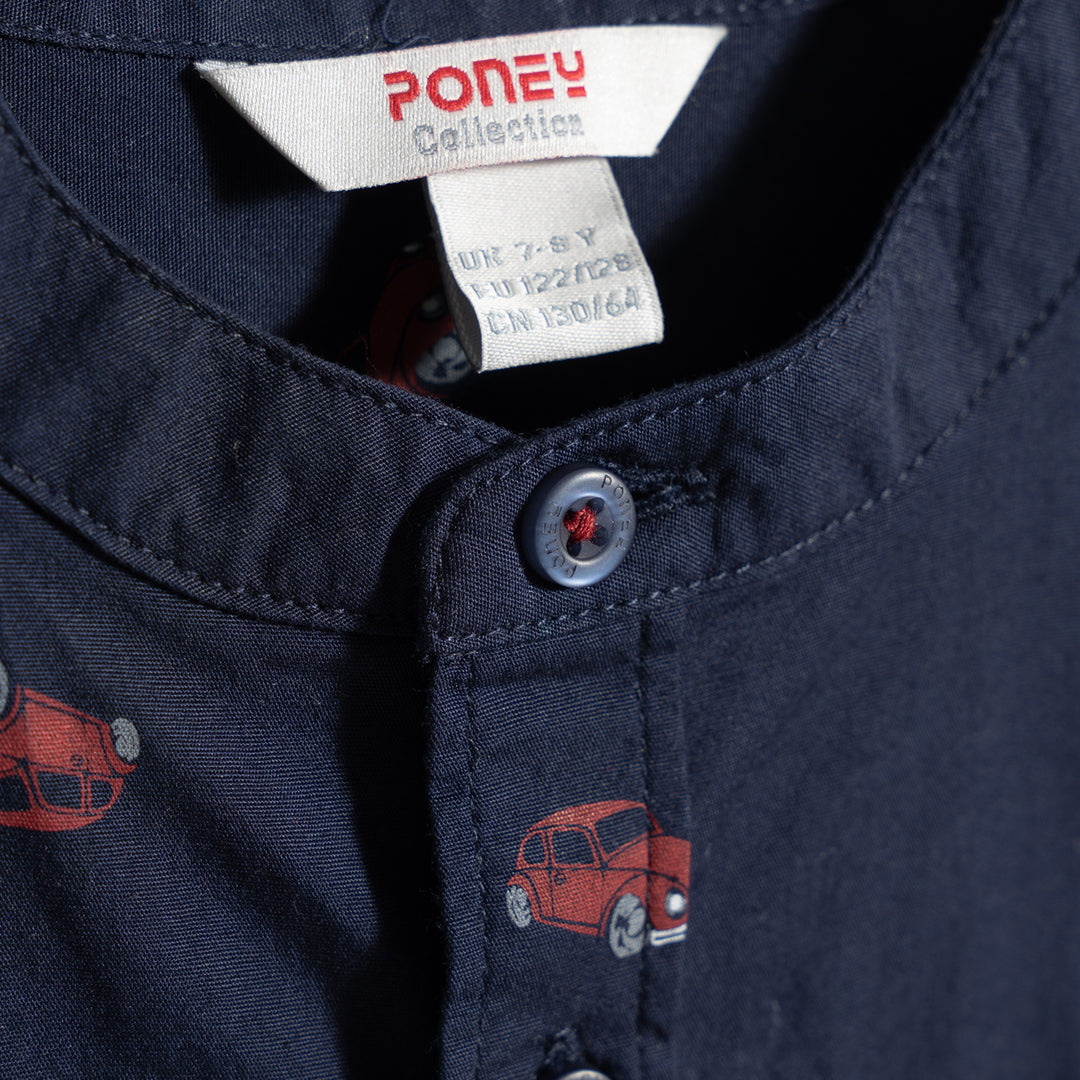 Poney Retro Car Short Sleeve Shirt