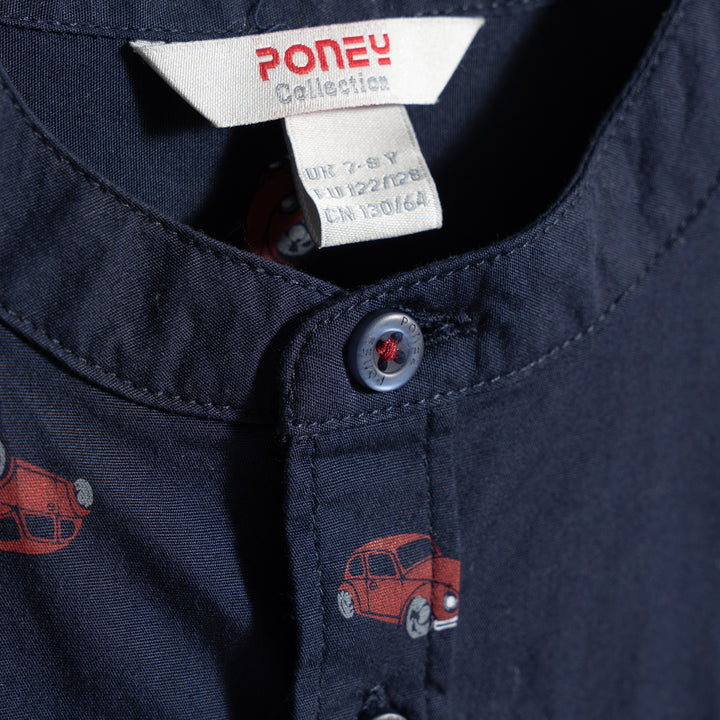 Poney Retro Car Short Sleeve Shirt