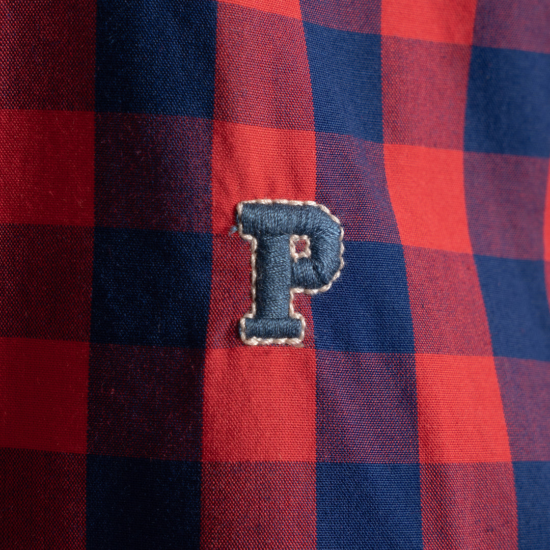 Poney Classic Red & Navy Gingham Short Sleeve Shirt