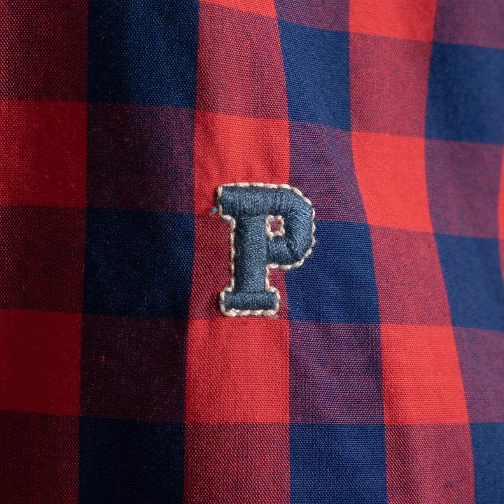 Poney Classic Red & Navy Gingham Short Sleeve Shirt