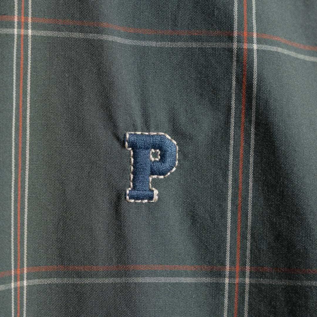 Poney Windowpane Checked Short Sleeve Shirt
