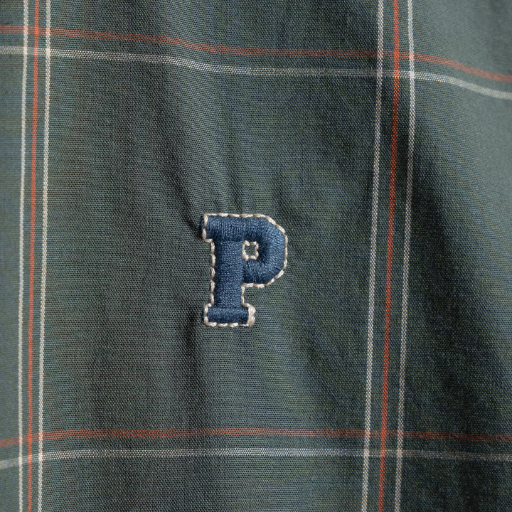 Poney Windowpane Checked Short Sleeve Shirt