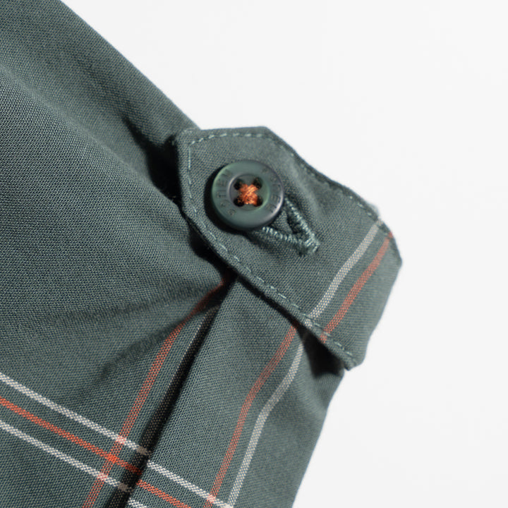 Poney Windowpane Checked Short Sleeve Shirt