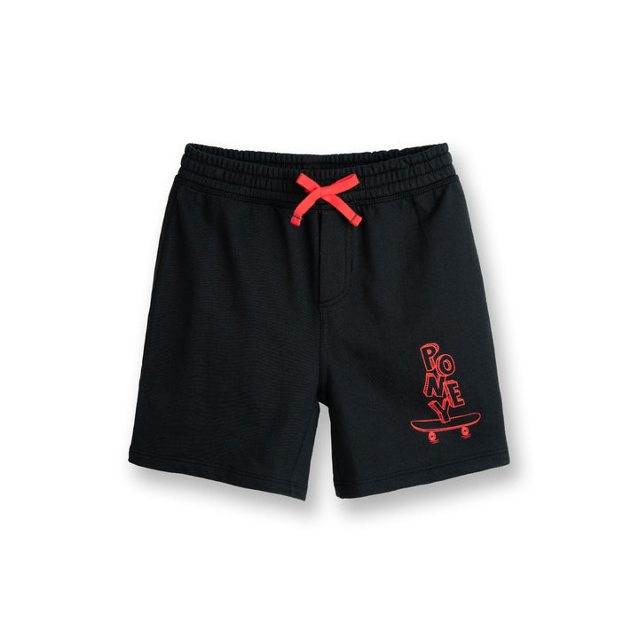 Poney Boys Black Poney Logo Bermuda