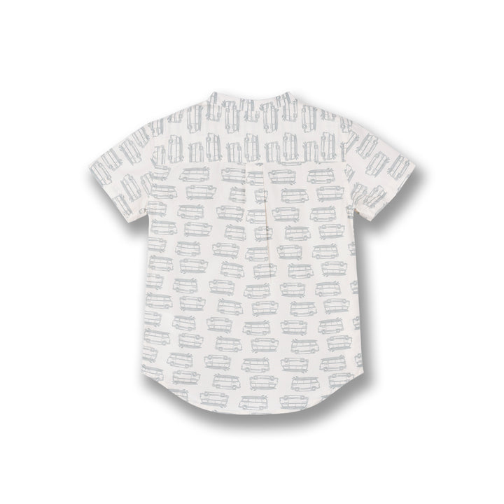 Poney Boys Beige Adam's Campervan Short Sleeve Shirt