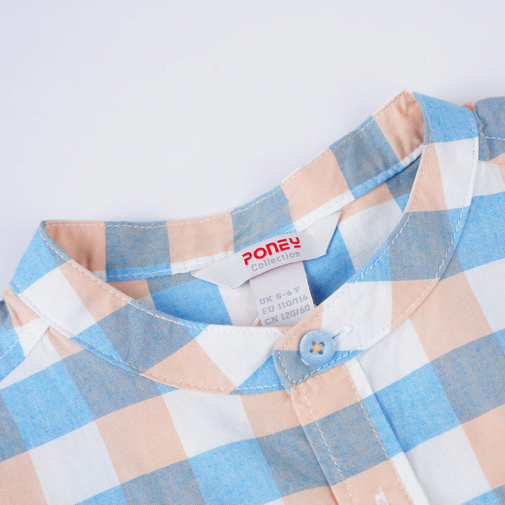 Poney Boys Blue Bright Cheeks Short Sleeve Shirt