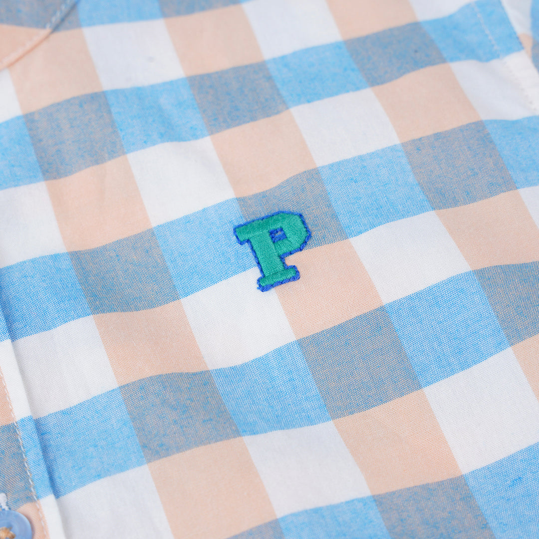 Poney Boys Blue Bright Cheeks Short Sleeve Shirt