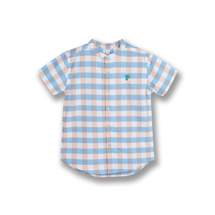 Poney Boys Blue Bright Cheeks Short Sleeve Shirt