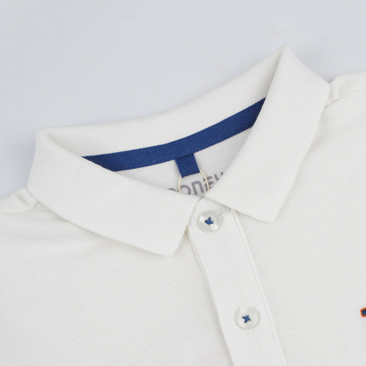 Poney Boys White Poney Classic Icon Short Sleeve Polo