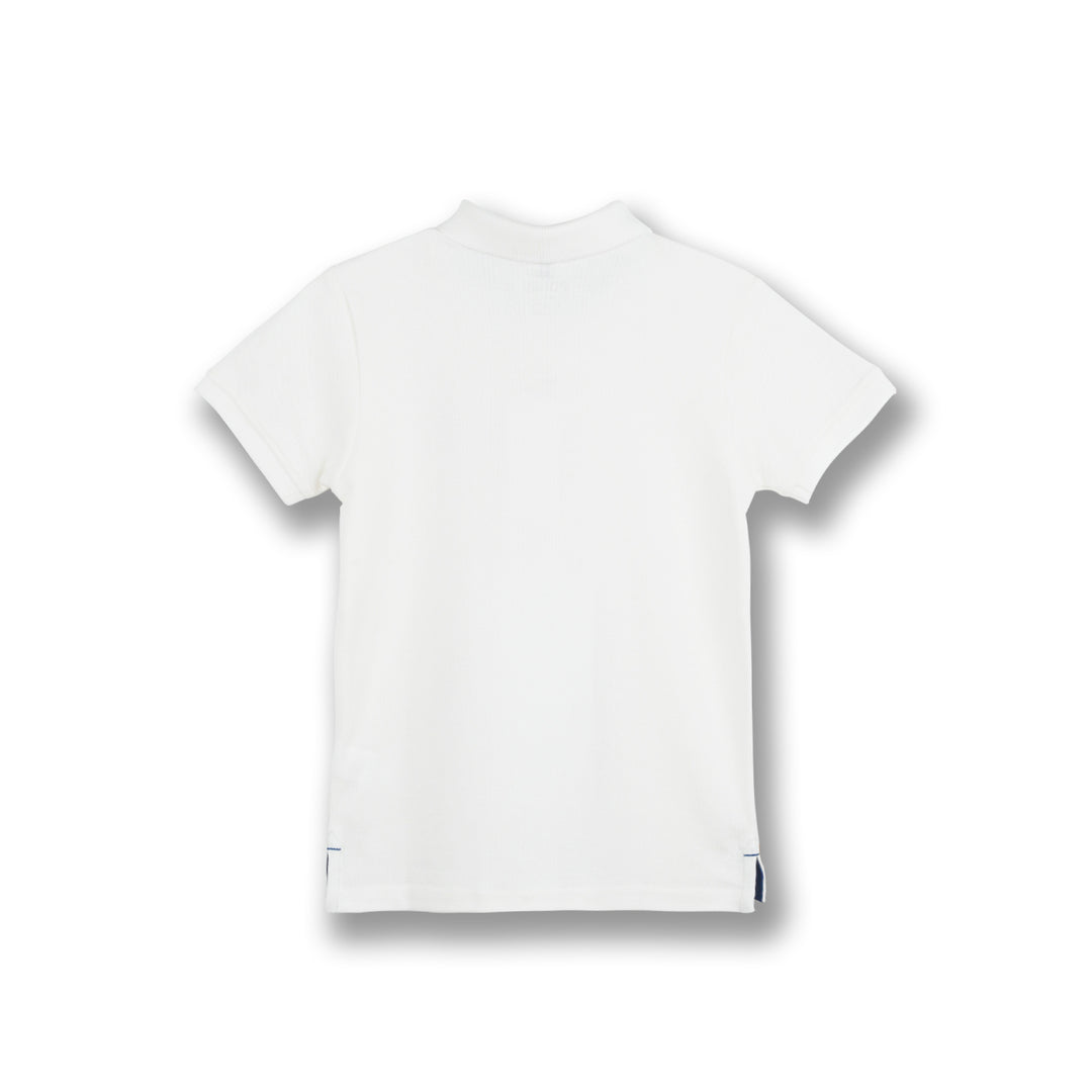 Poney Boys White Poney Classic Icon Short Sleeve Polo