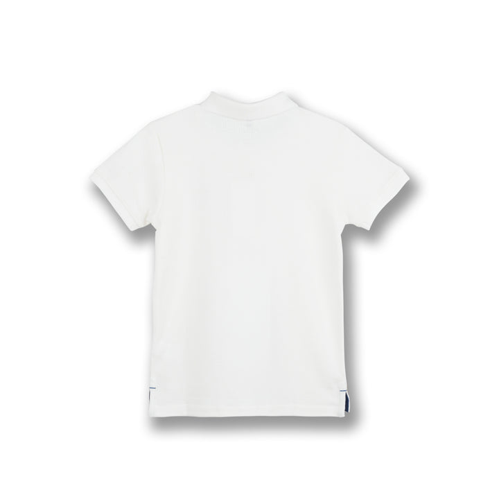 Poney Boys White Poney Classic Icon Short Sleeve Polo