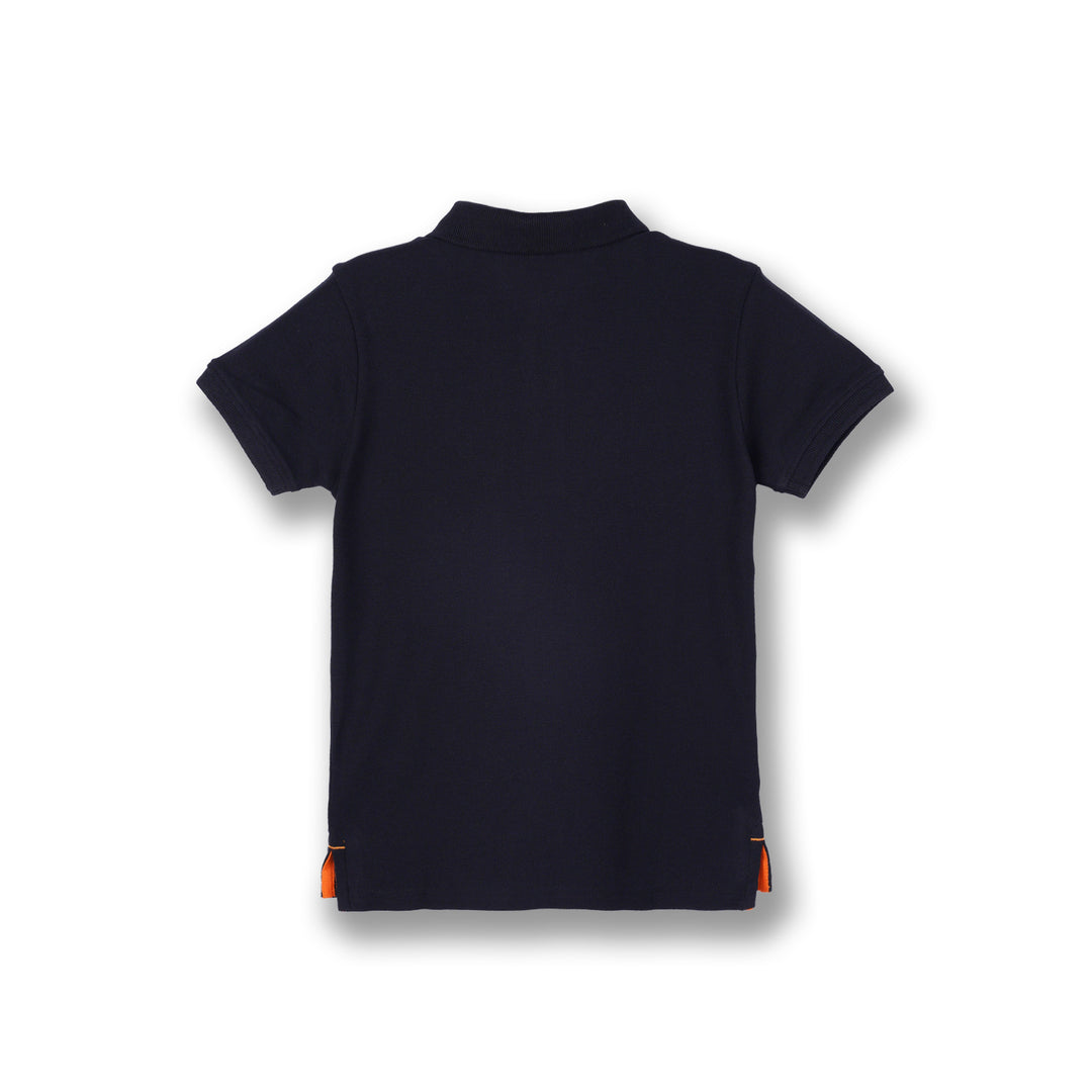 Poney Boys Black Poney Classic Icon Short Sleeve Polo