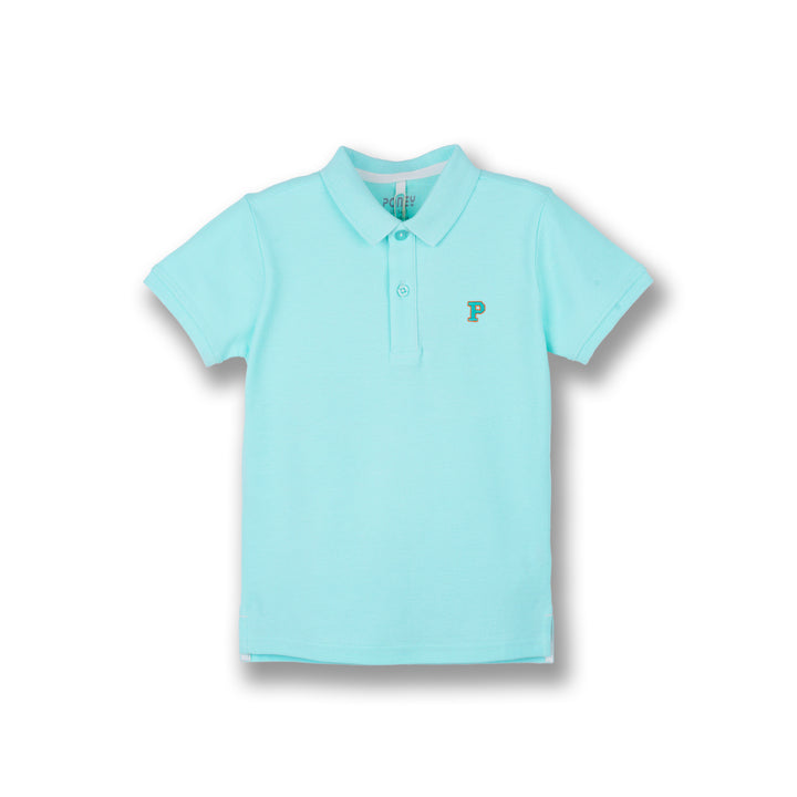 Poney Boys Turquoise Poney Classic Icon Short Sleeve Polo