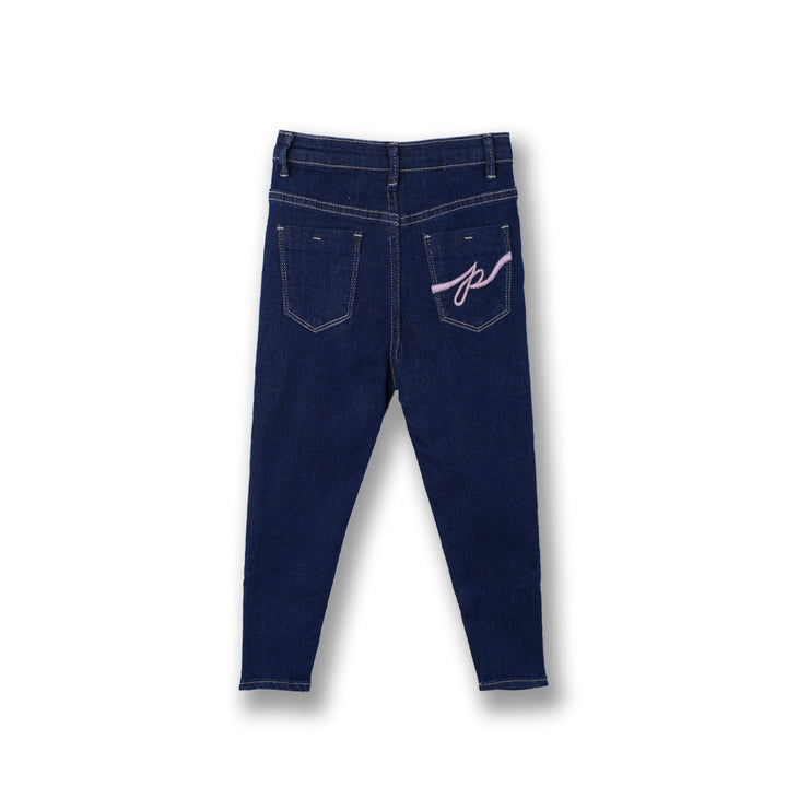 Poney Girls Denim Navy Regular Fit Jeans 2230074