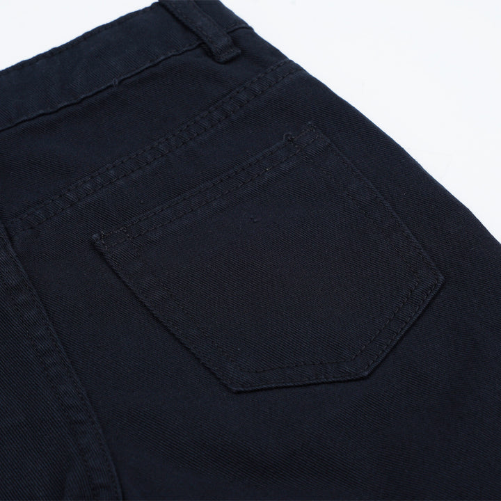 Poney Boys Black Twill Brush Chinos Short Pants
