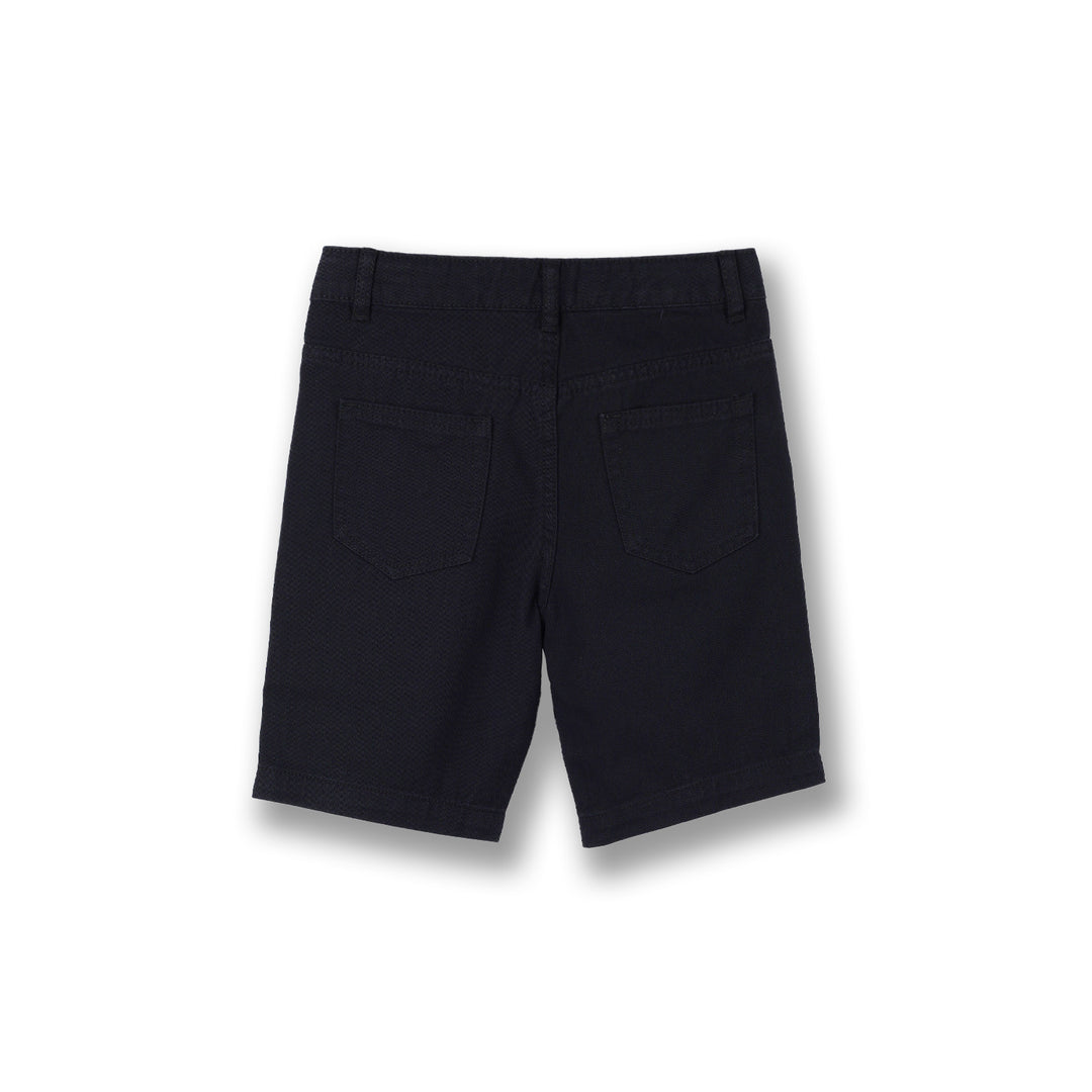 Poney Boys Black Twill Brush Chinos Short Pants