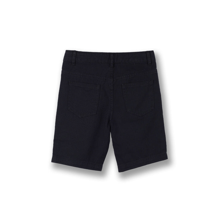 Poney Boys Black Twill Brush Chinos Short Pants