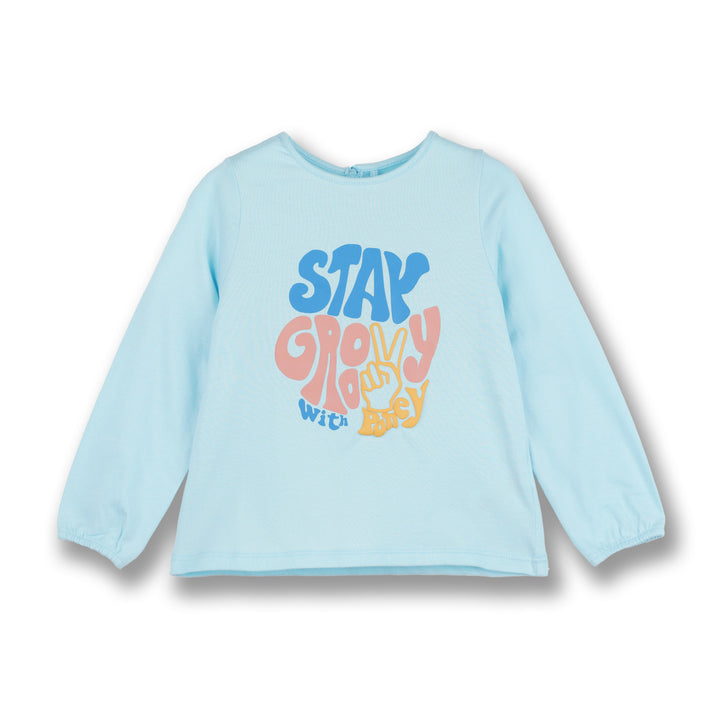 Poney Girls Lt.Blue Stay Groovy with Poney Long Sleeve Top