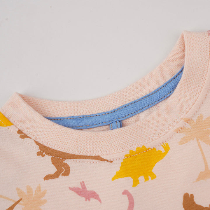 Poney Boys Lt. Orange Dino's World Short Sleeve Tee