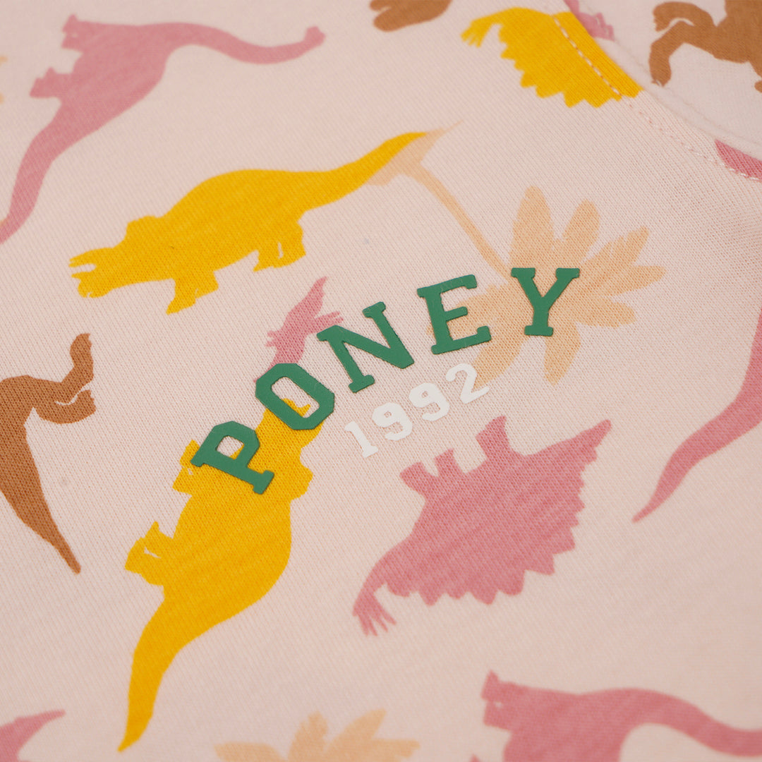 Poney Boys Lt. Orange Dino's World Short Sleeve Tee