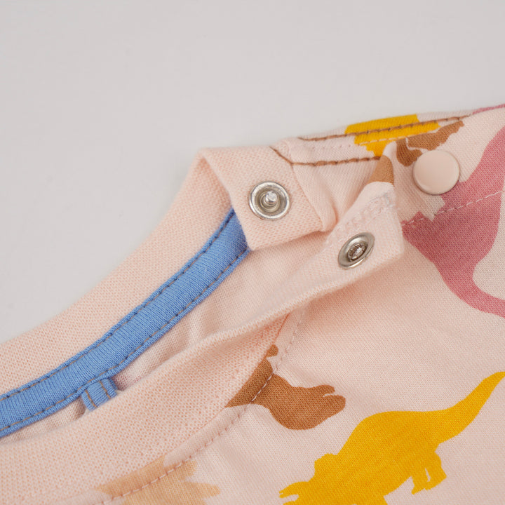 Poney Boys Lt. Orange Dino's World Short Sleeve Tee