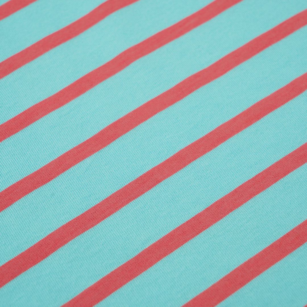 Poney Boys Turquoise Bright Striped Short Sleeve Tee