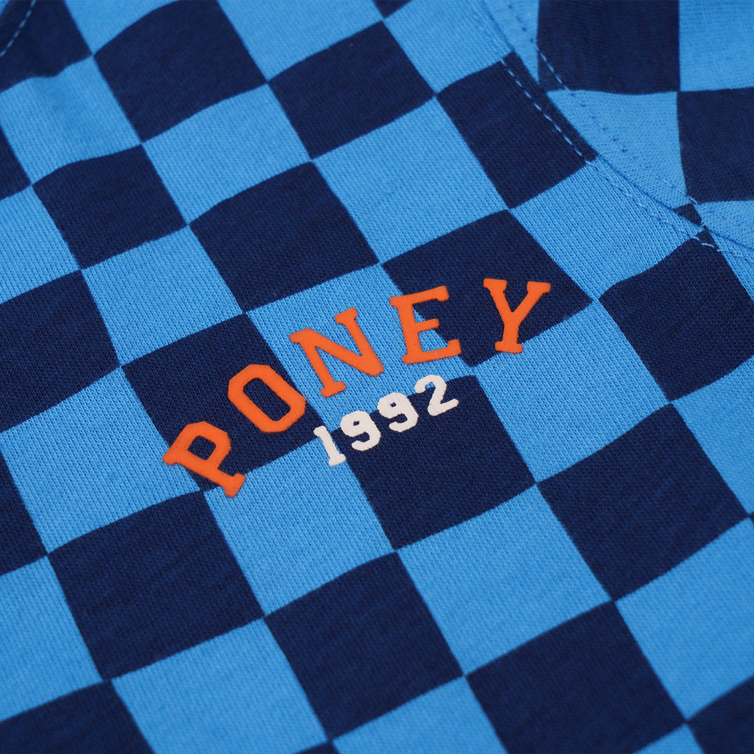 Poney Boys Blue Midnight Checks Short Sleeve Tee