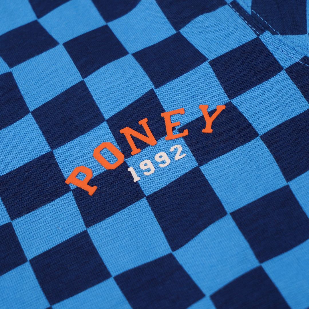 Poney Boys Blue Midnight Checks Short Sleeve Tee
