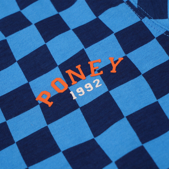 Poney Boys Blue Midnight Checks Short Sleeve Tee