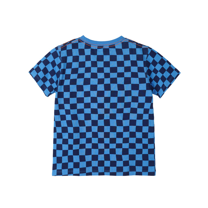 Poney Boys Blue Midnight Checks Short Sleeve Tee