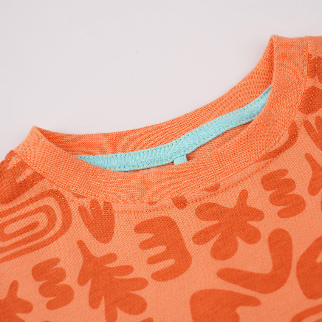 Poney Boys Orange Clay Aztec Short Sleeve Tee