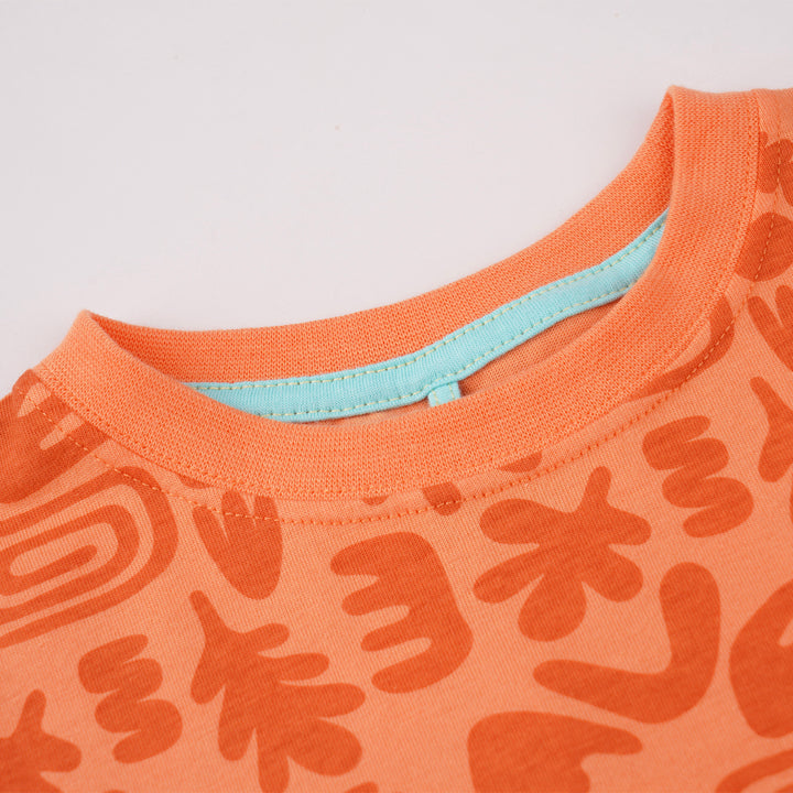 Poney Boys Orange Clay Aztec Short Sleeve Tee