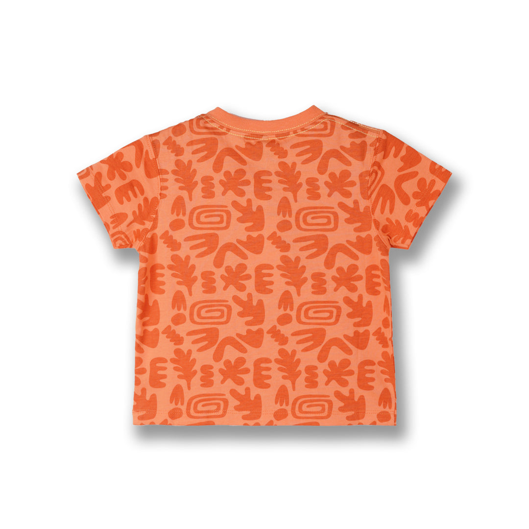 Poney Boys Orange Clay Aztec Short Sleeve Tee