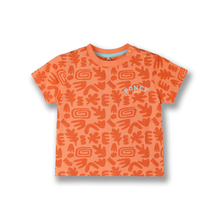 Poney Boys Orange Clay Aztec Short Sleeve Tee