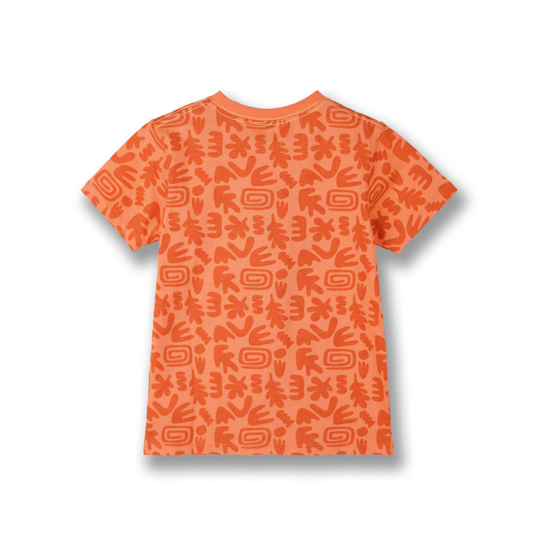 Poney Boys Orange Clay Aztec Short Sleeve Tee