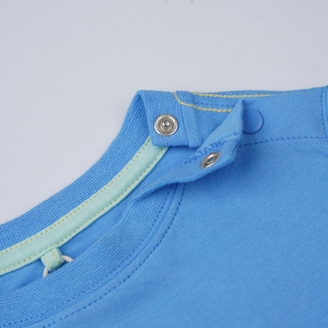 Poney Boys Blue Baseball Logo Short Sleeve Tee