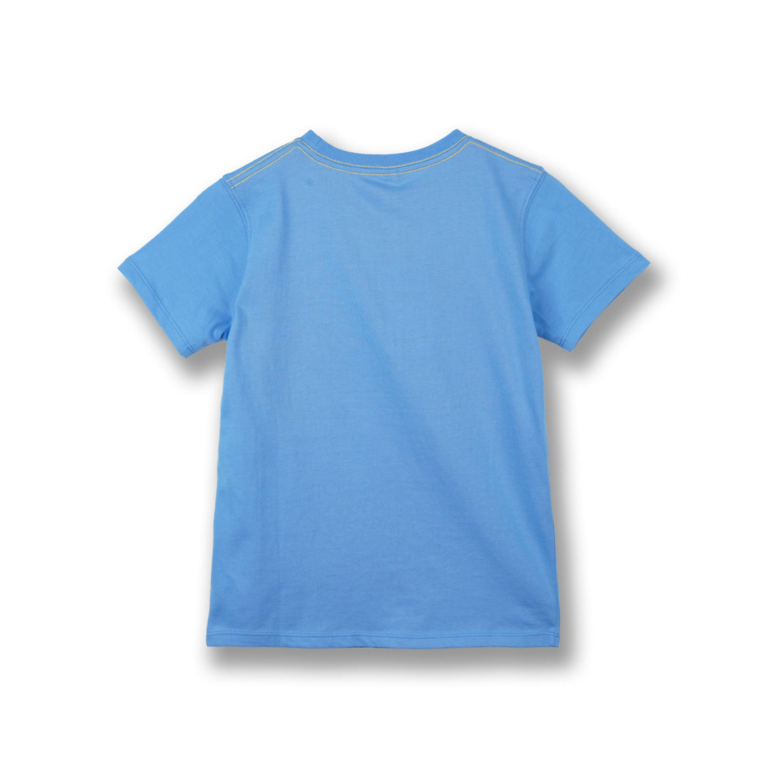 Poney Boys Blue Baseball Logo Short Sleeve Tee