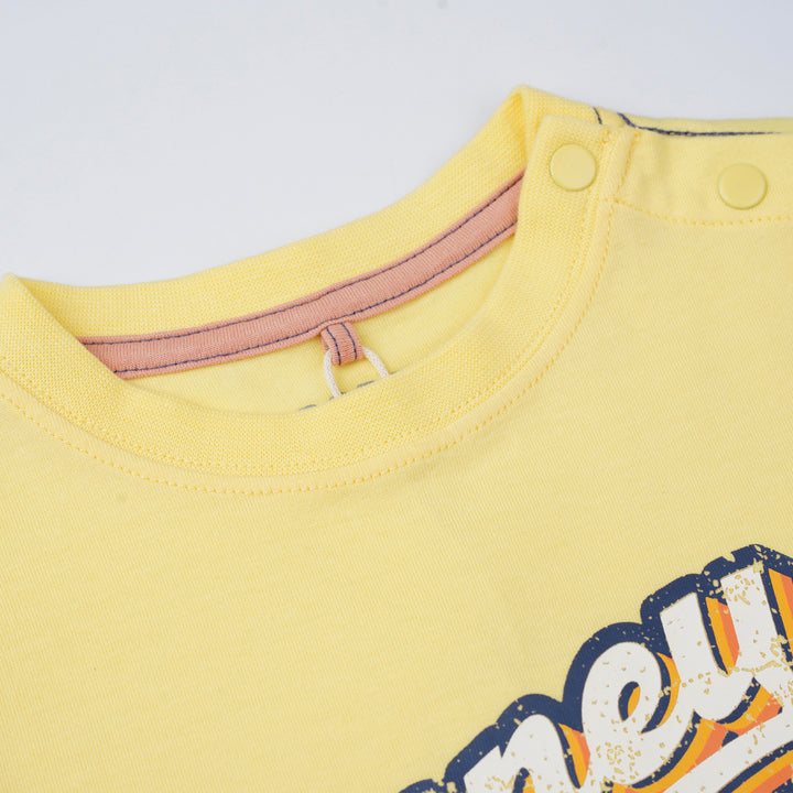 Poney Boys Yellow Classic Poney Logo Short Sleeve Tee