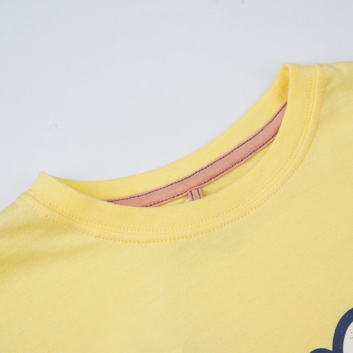 Poney Boys Yellow Classic Poney Logo Short Sleeve Tee