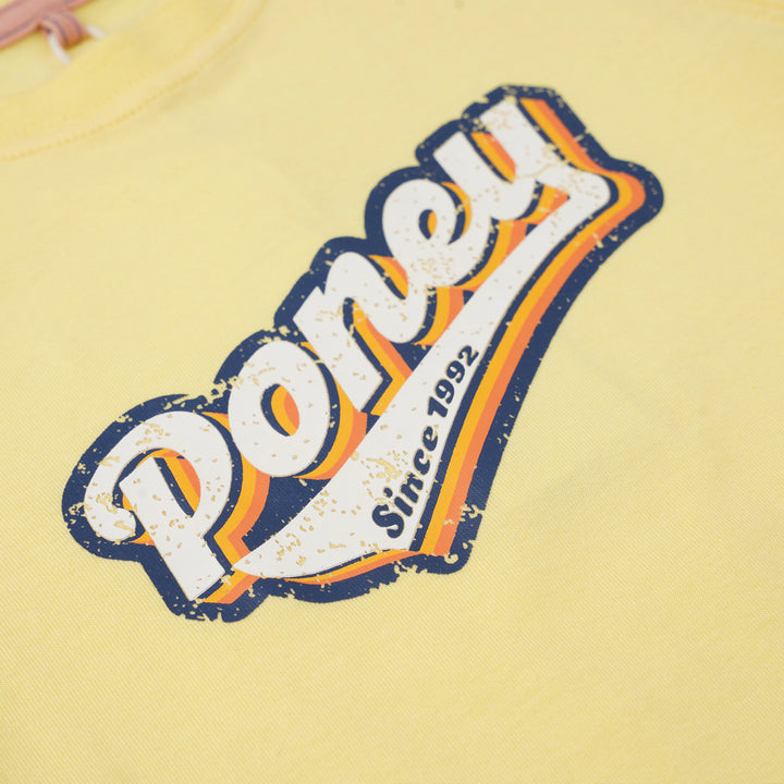 Poney Boys Yellow Classic Poney Logo Short Sleeve Tee