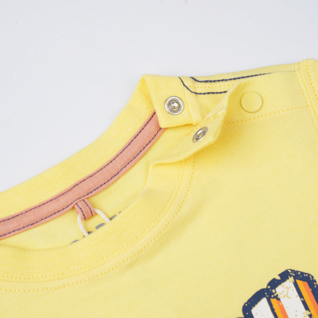 Poney Boys Yellow Classic Poney Logo Short Sleeve Tee