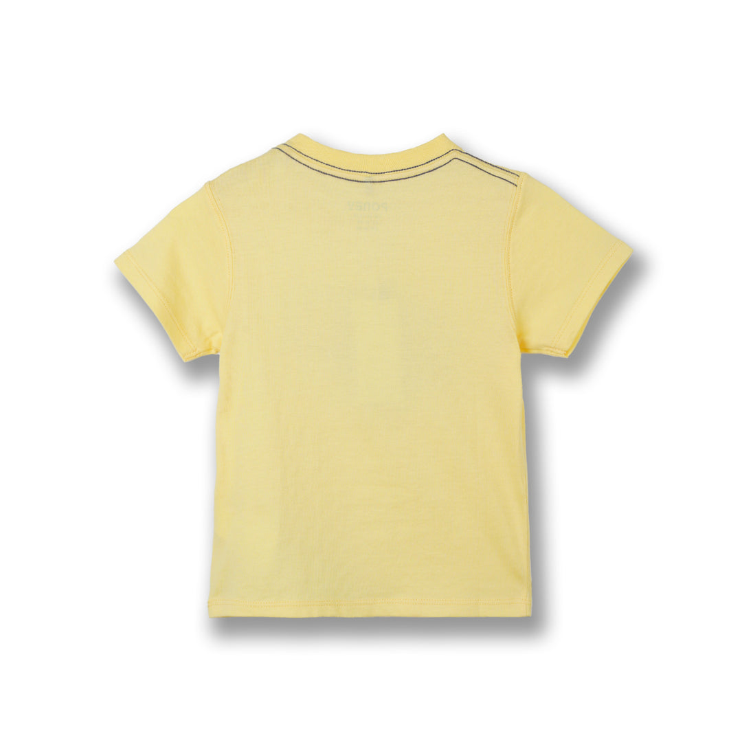 Poney Boys Yellow Classic Poney Logo Short Sleeve Tee