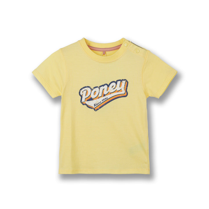 Poney Boys Yellow Classic Poney Logo Short Sleeve Tee