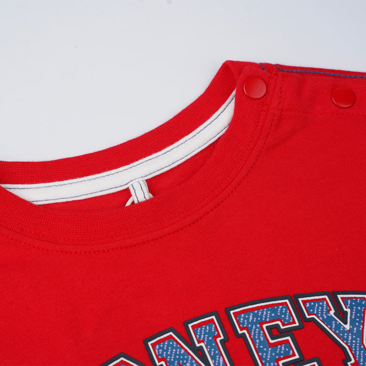 Poney Boys Red Poney Bold Logo Short Sleeve Tee