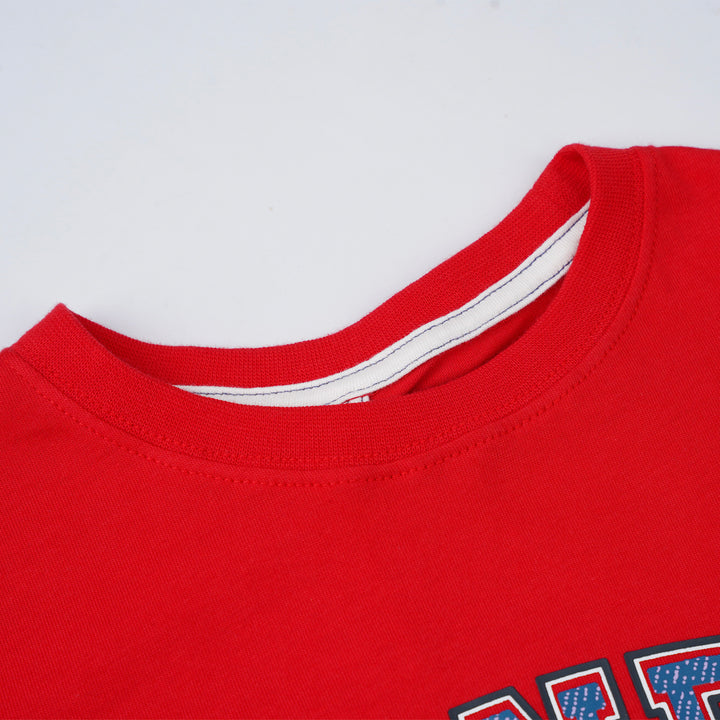 Poney Boys Red Poney Bold Logo Short Sleeve Tee