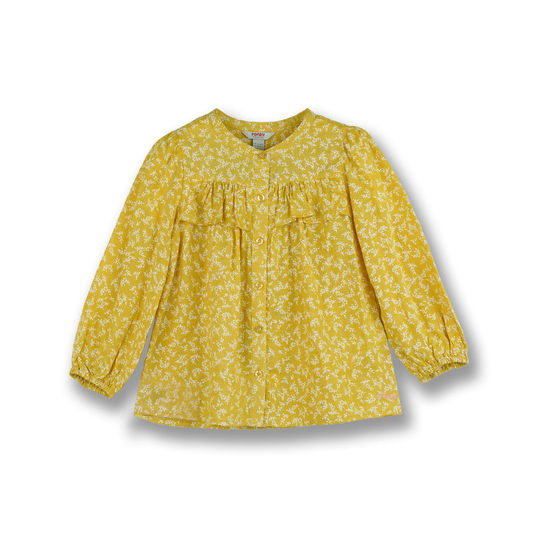 Poney Girls Floral Mimosa Long Sleeve Blouse